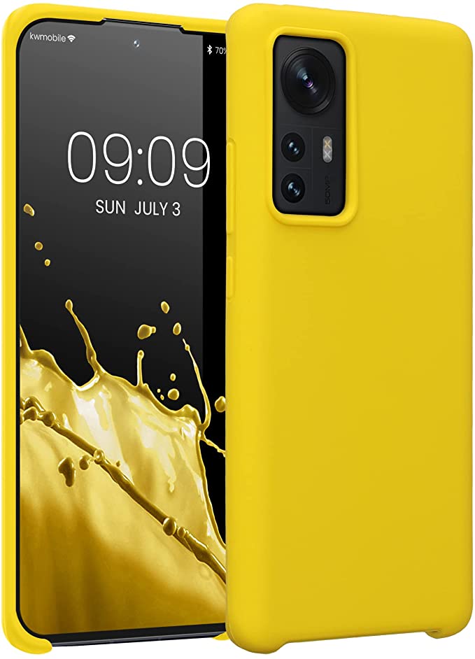KW Xiaomi 12 / 12X Θήκη Σιλικόνης Rubber TPU - Radiant Yellow - 56210.165