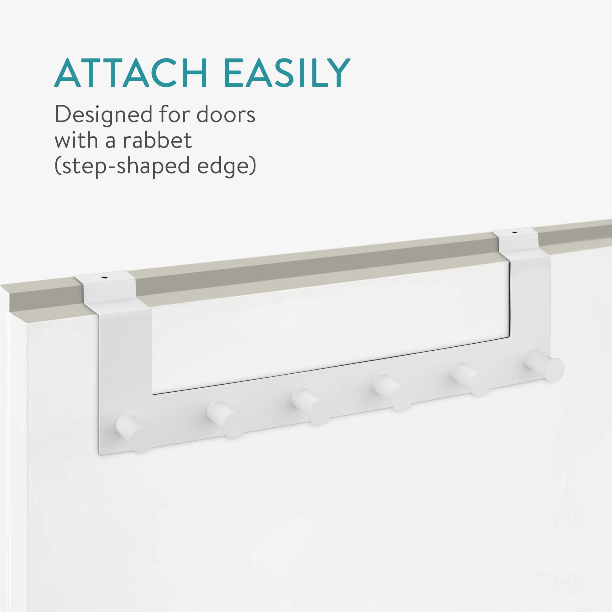 Navaris Κρεμάστρα Πόρτας από Ανοξείδωτο Ατσάλι - White - 54828.02.01