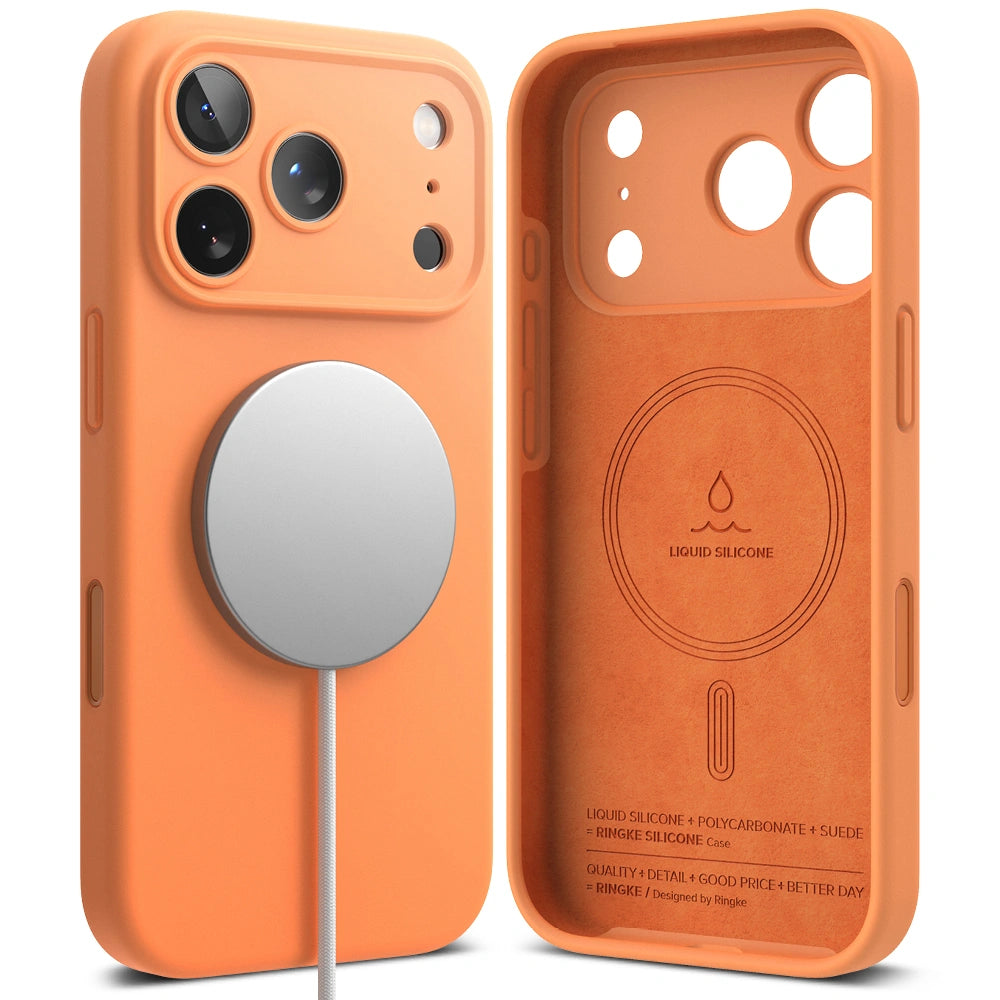 Ringke iPhone 17 Pro - Silicone Magnetic MagSafe - Θήκη Σιλικόνης με MagSafe - Tangerine