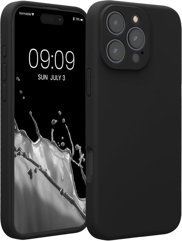 KW iPhone 16 Pro Max Θήκη Σιλικόνης Rubberized TPU - Black