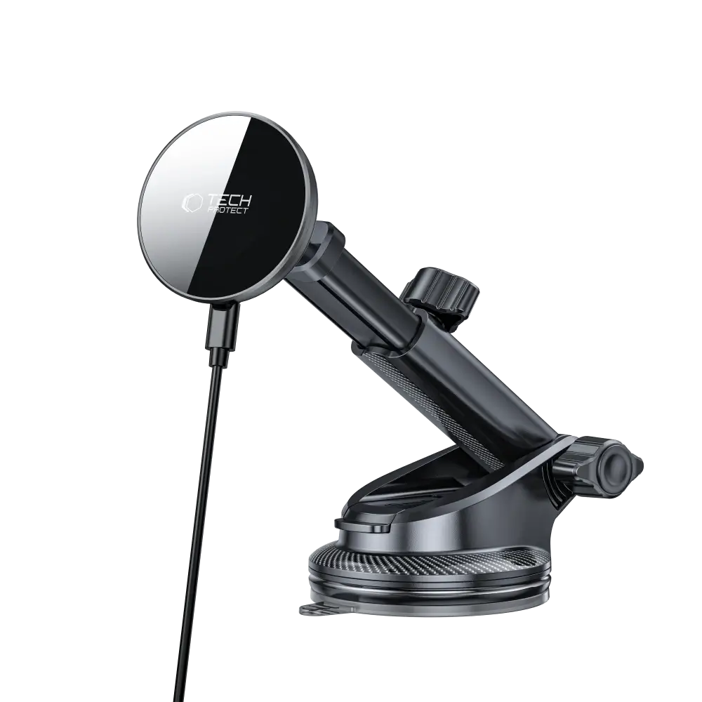 Tech-Protect MM15W-V10 Μαγνητική Βάση για το Ταμπλό και τον Αεραγωγό του Αυτοκινήτου με Ασύρματη Φόρτιση MagSafe 15W - Black