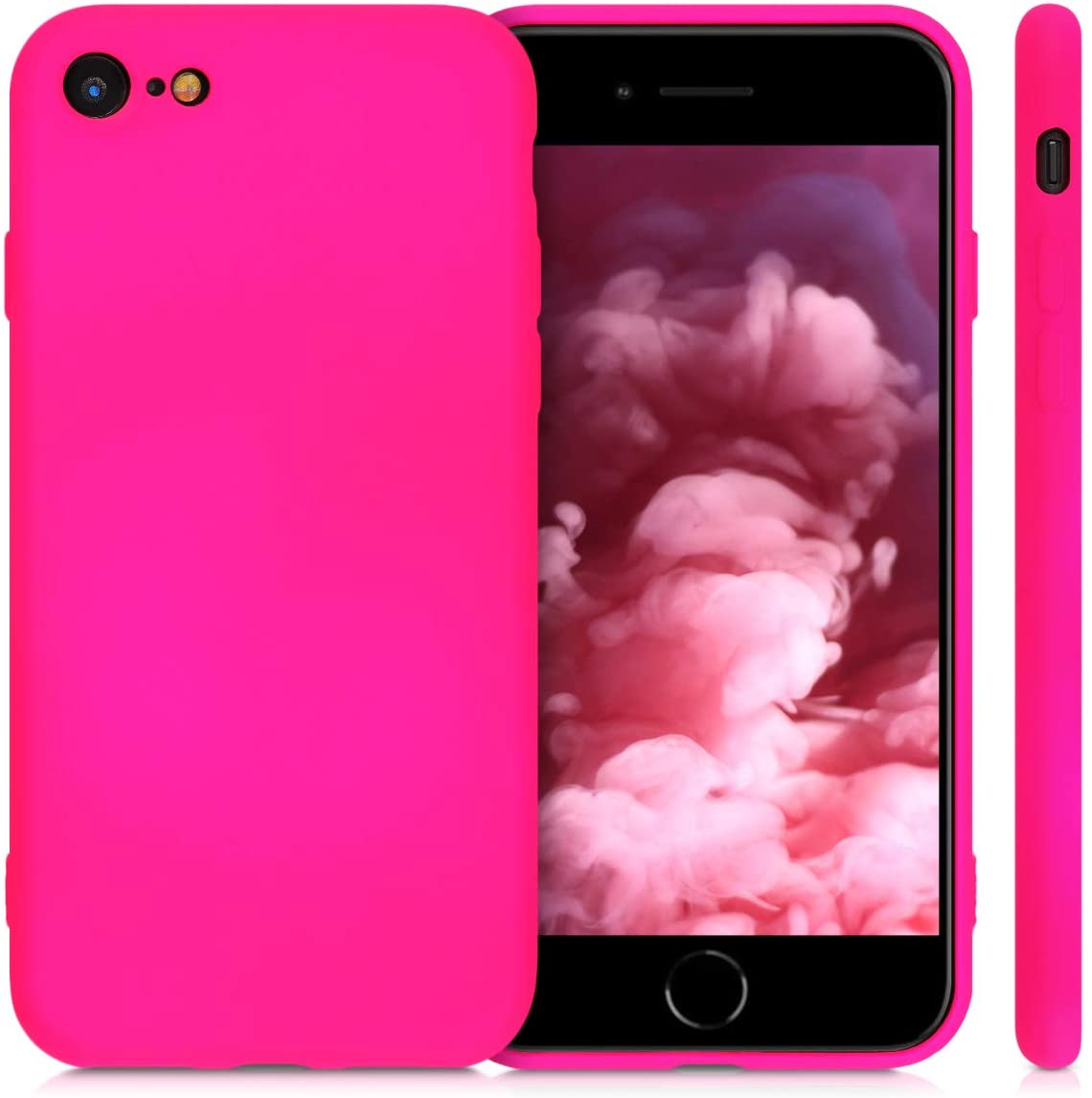 KW iPhone SE 2022 / SE 2020 / 7 / 8 Θήκη Σιλικόνης Rubberized TPU - Neon Pink - 49979.77