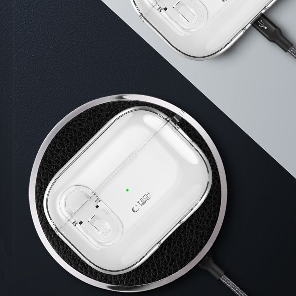 Tech-Protect AirPods Pro 1 / 2 Θήκη από Σκληρό Πλαστικό - Slim Hook - Διάφανη