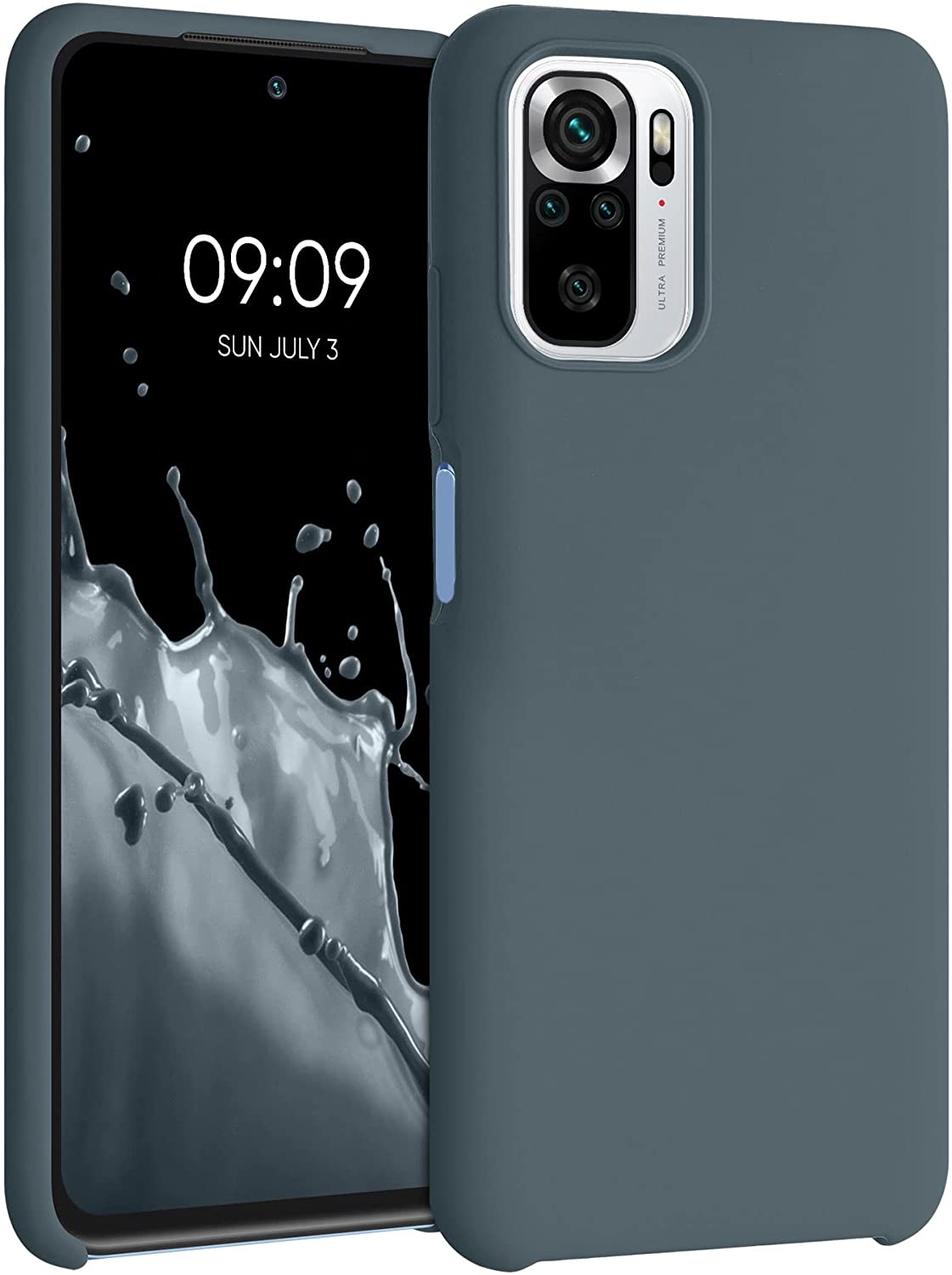 KW Xiaomi Redmi Note 10 / Note 10s / Poco M5s Θήκη Σιλικόνης Rubber TPU - Slate Grey - 54543.202