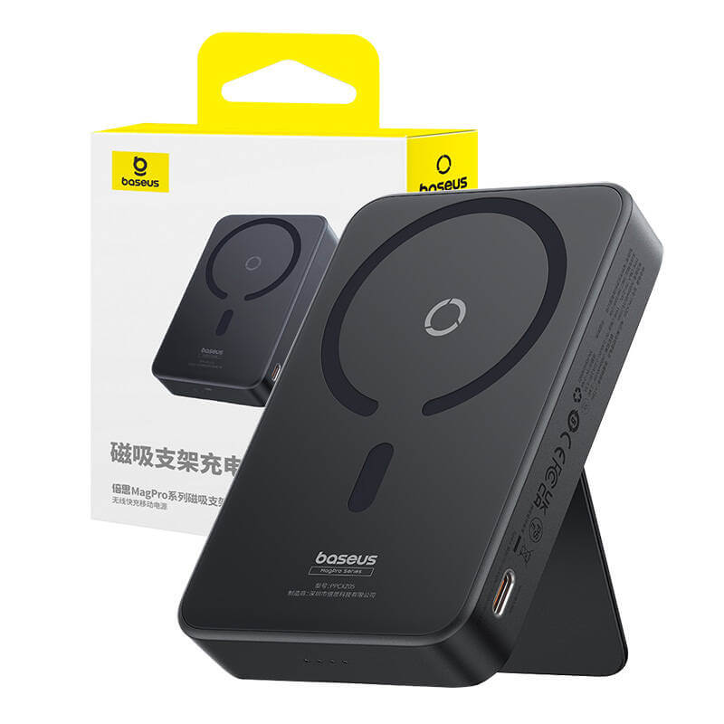 Baseus MagPro Magnetic PPCXZ05 - Ασύρματο MagSafe PowerBank 5000mAh 20W με Καλώδιο Type-C to Type-C - Black