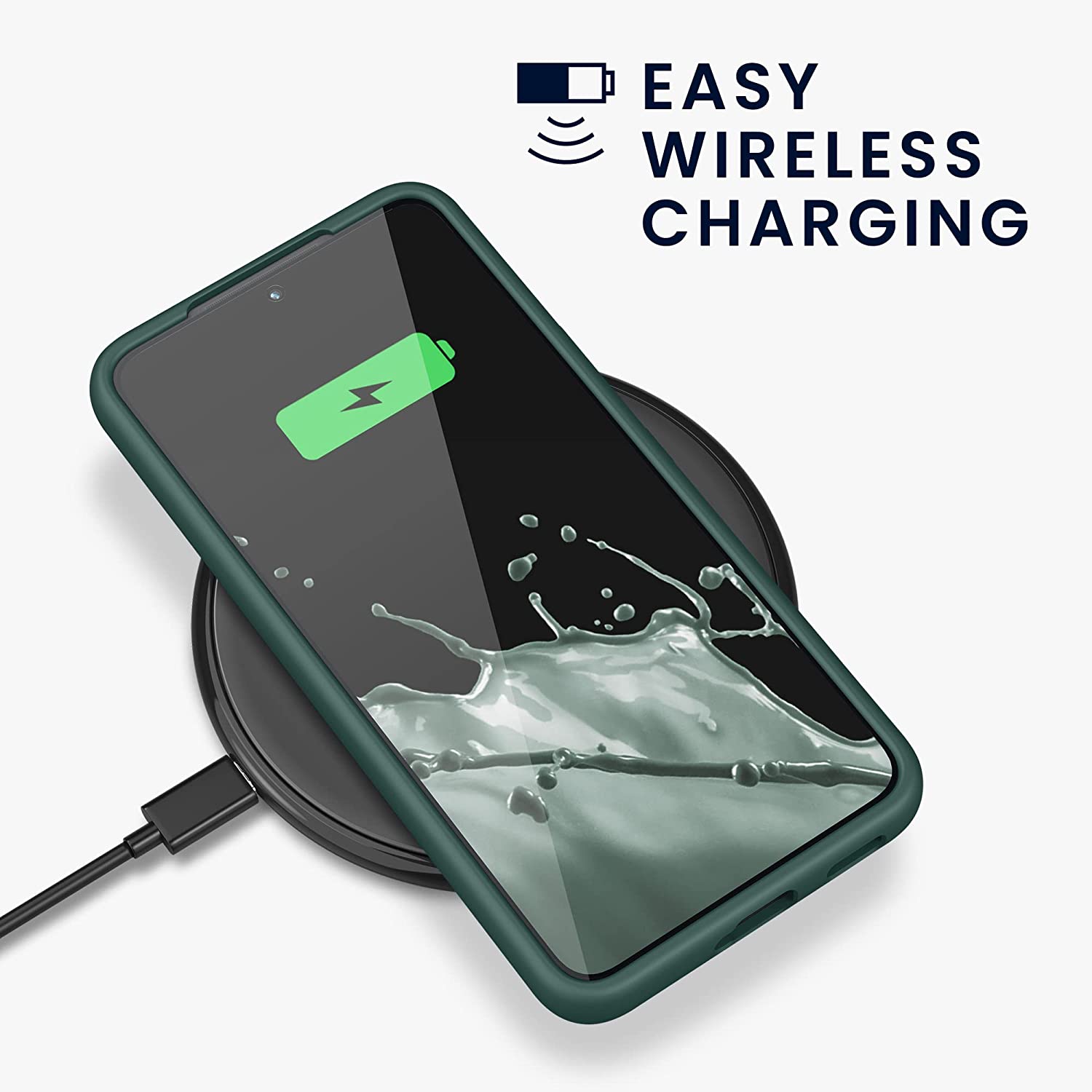 KW Samsung Galaxy S22 Θήκη Σιλικόνης Rubberized TPU - Moss Green - 56756.169