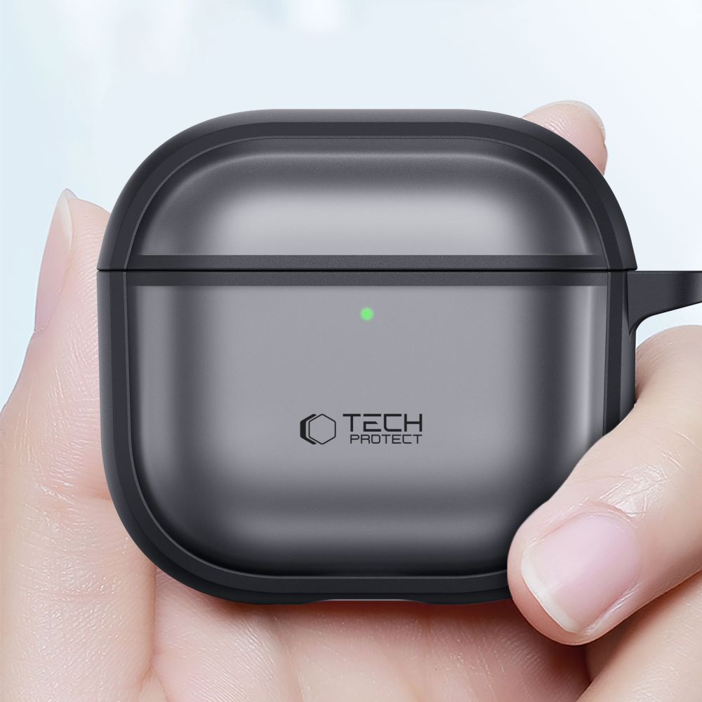 Tech-Protect AirPods 4 - Θήκη από Σκληρό Πλαστικό και Σιλικόνη - MagMat - Black
