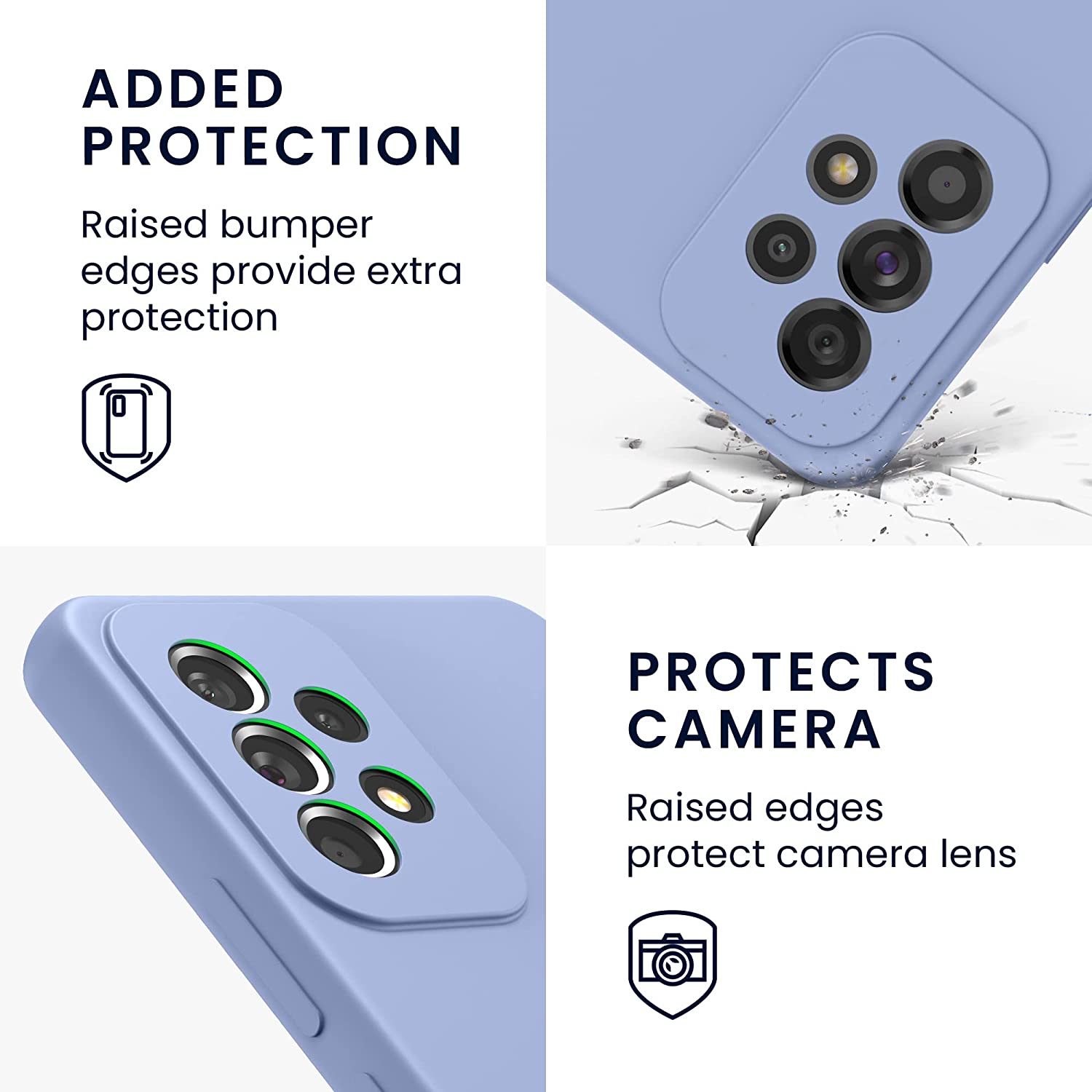 KW Samsung Galaxy A53 5G Θήκη Σιλικόνης TPU Rubberized - Light Blue - 57835.58