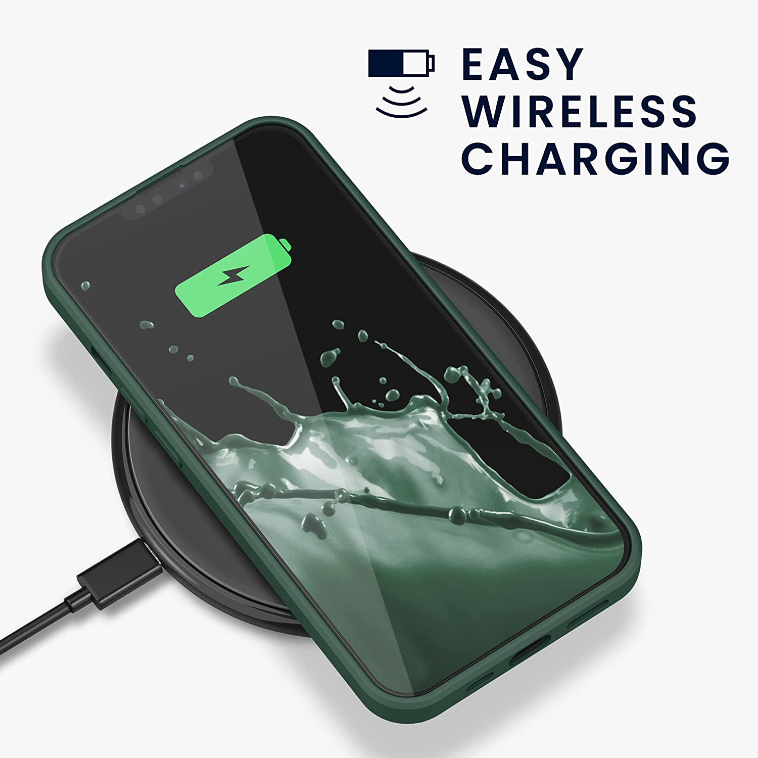 KW iPhone 13 Θήκη Σιλικόνης Rubberized TPU - Moss Green - 55948.169