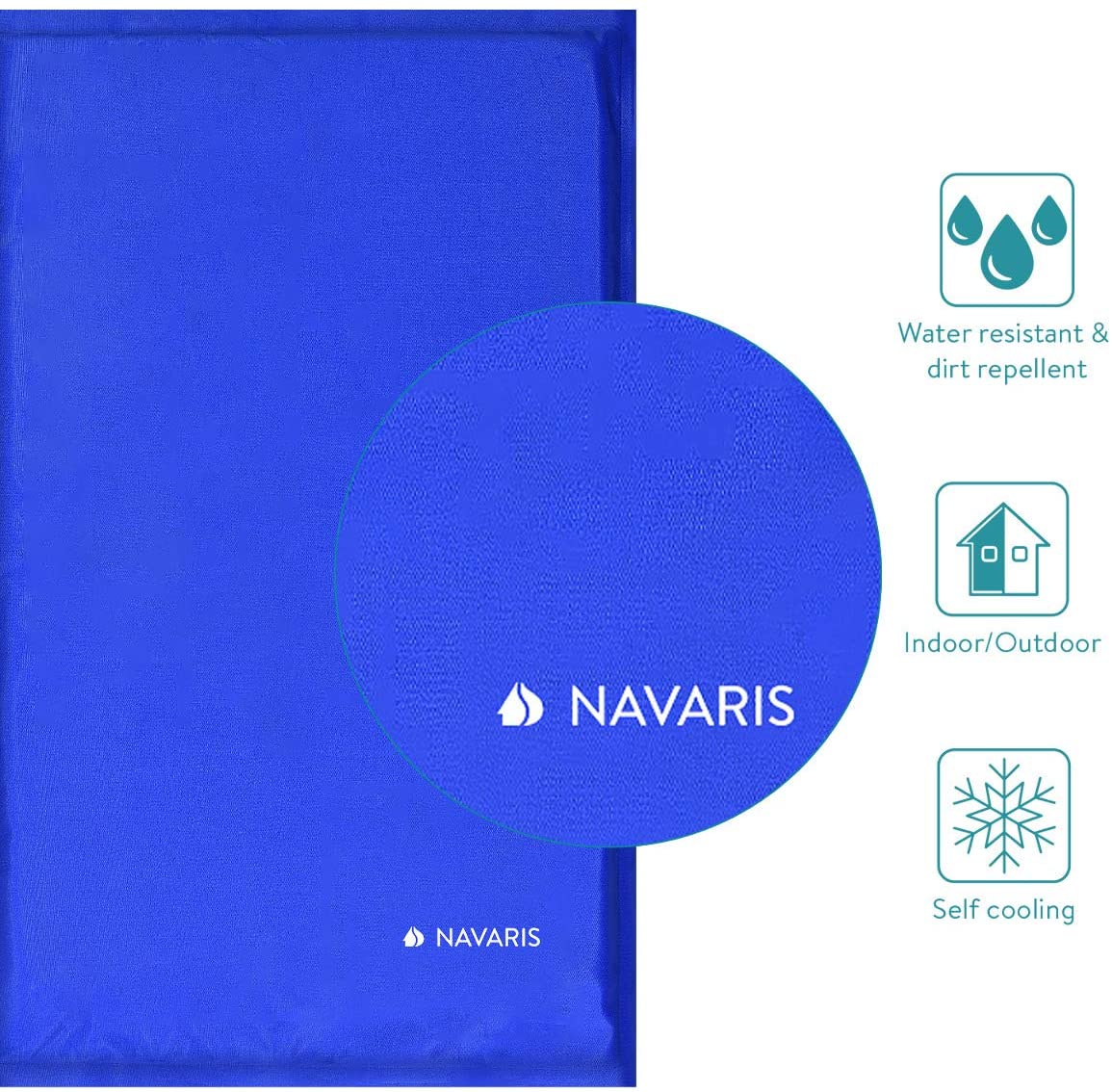 Navaris Pet Cooling Mat - Στρώμα Ψύξης για Κατοικίδια - 40 x 50 cm - Blue - 44251