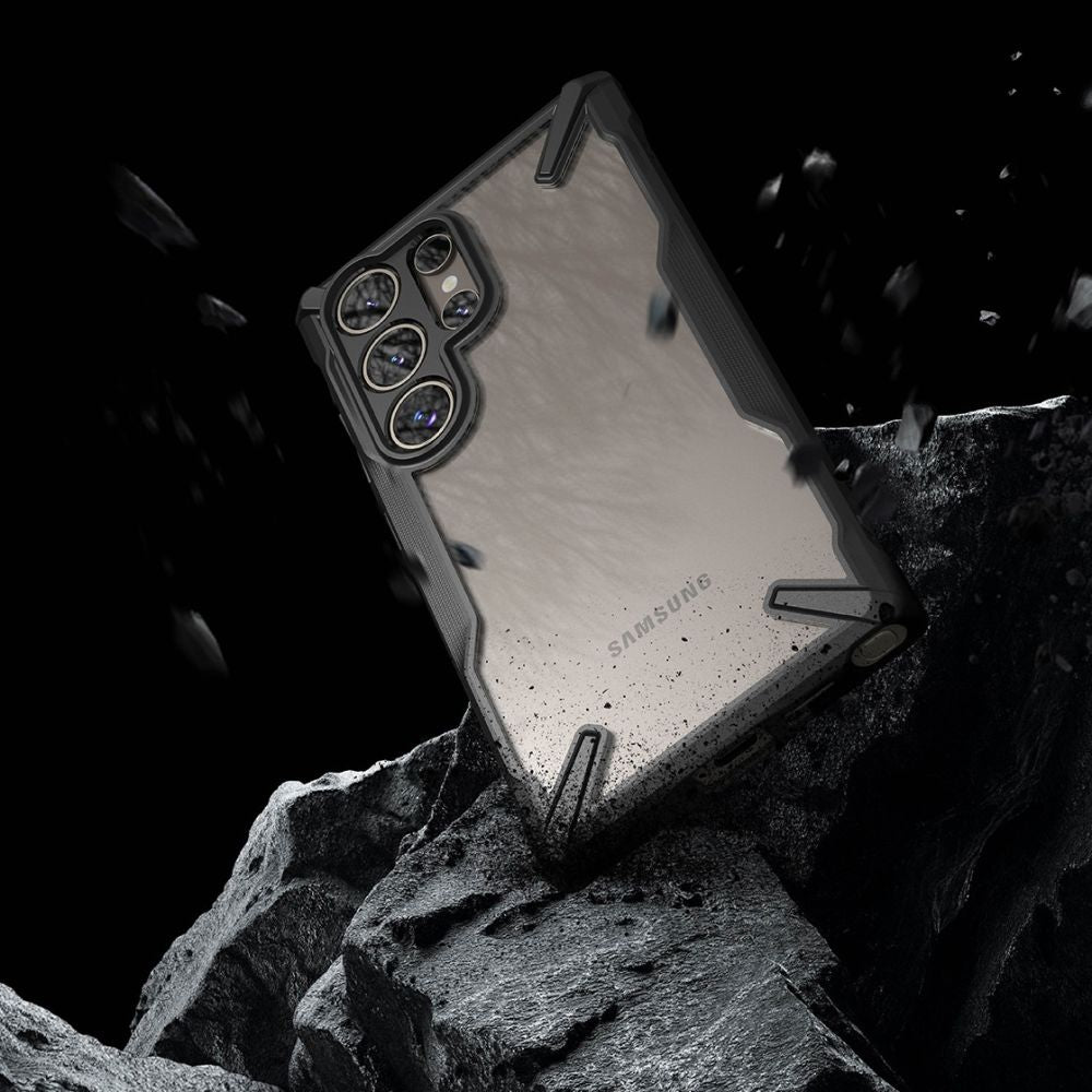 Ringke Samsung Galaxy S24 Ultra Fusion X Σκληρή Θήκη με Πλαίσιο Σιλικόνης - Black - Διάφανη