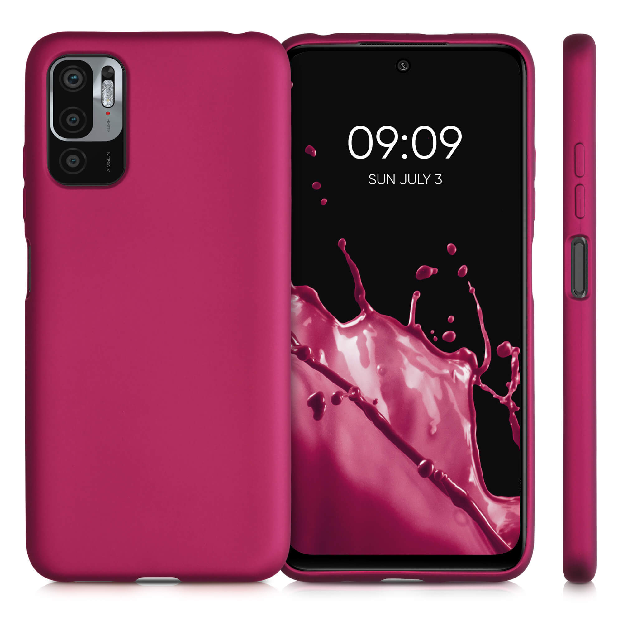 KW Xiaomi Redmi Note 10 5G / Poco M3 Pro 5G Θήκη Σιλικόνης TPU - Metallic Pink - 54949.65