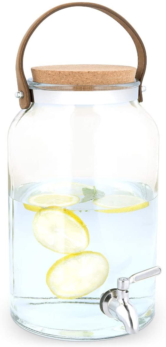 Navaris Drinks Dispenser Γυάλινος Διανεμητής Ποτού - 5.6L - Διάφανο - 51377.01