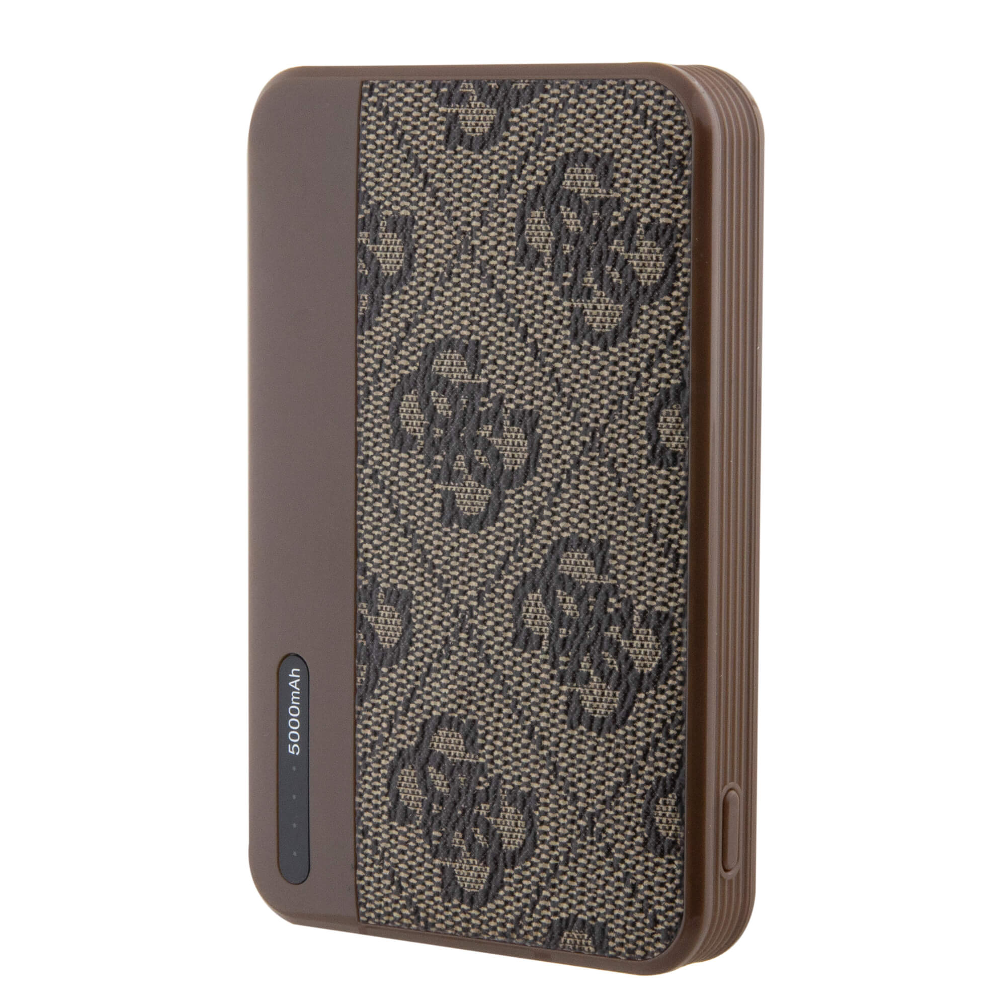 Guess PowerBank 15W - 4G Leather Metal Logo - 5000 mAh - Brown - GUPB5LP4GEGW