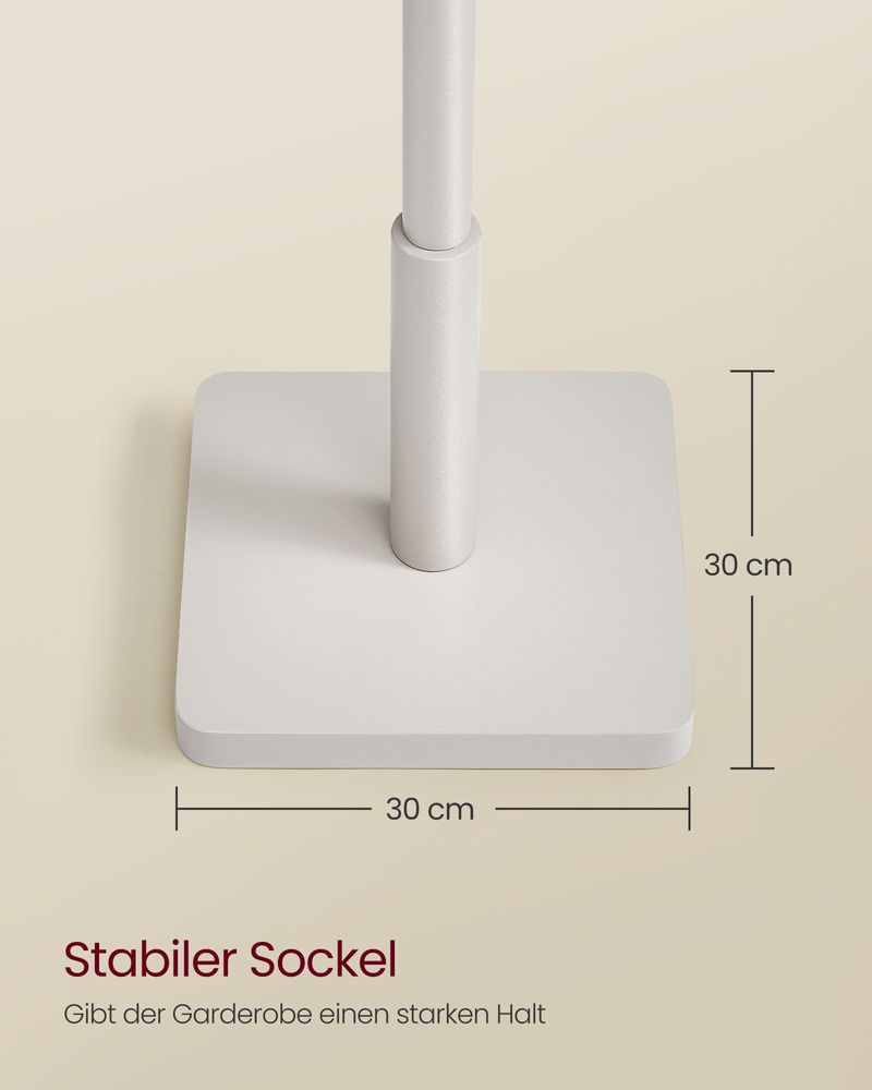 Vasagle Επιδαπέδια Ξύλινη Κρεμάστρα με 8 Γάντζους - Cappuccino Beige - RCR010K01