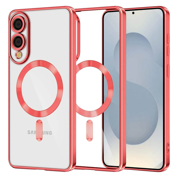 Techsuit Samsung Galaxy S25 Edge - Luxury Crystal MagSafe - Θήκη Σιλικόνης - Red