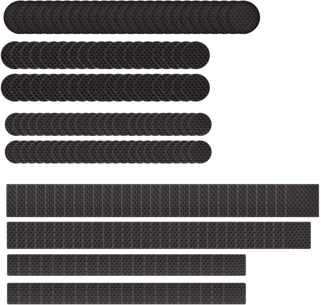 Navaris Σετ με 215 Προστατευτικά Αυτοκόλλητα EVA Δαπέδου για τα Πόδια Επίπλων - Black - 45903.01