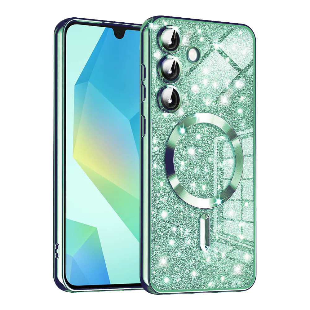 Techsuit Samsung Galaxy A16 4G / A16 5G - Luxury Glitter MagSafe - Θήκη Σιλικόνης - Light Green