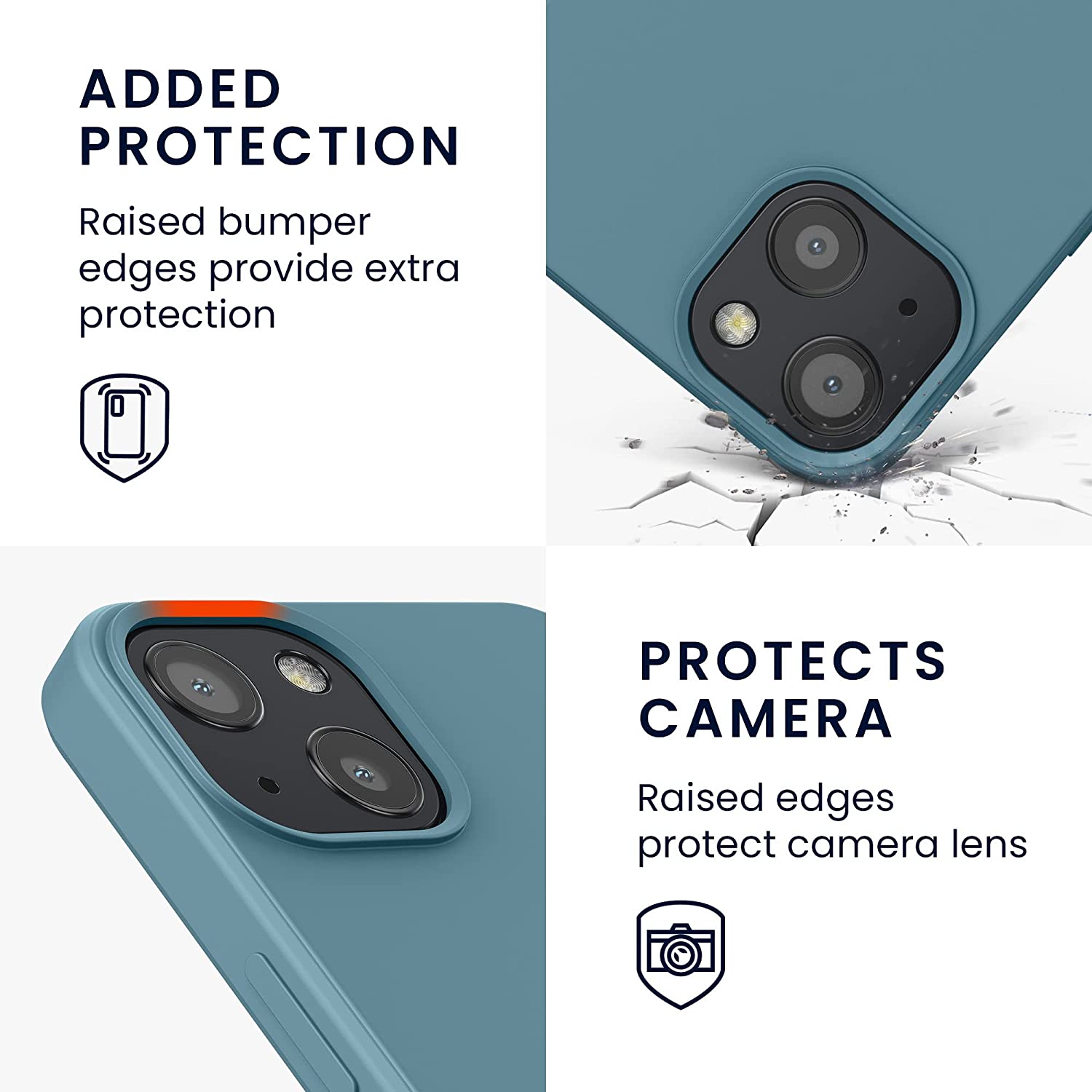 KW iPhone 13 Θήκη Σιλικόνης Rubberized TPU - Arctic Night - 55948.207