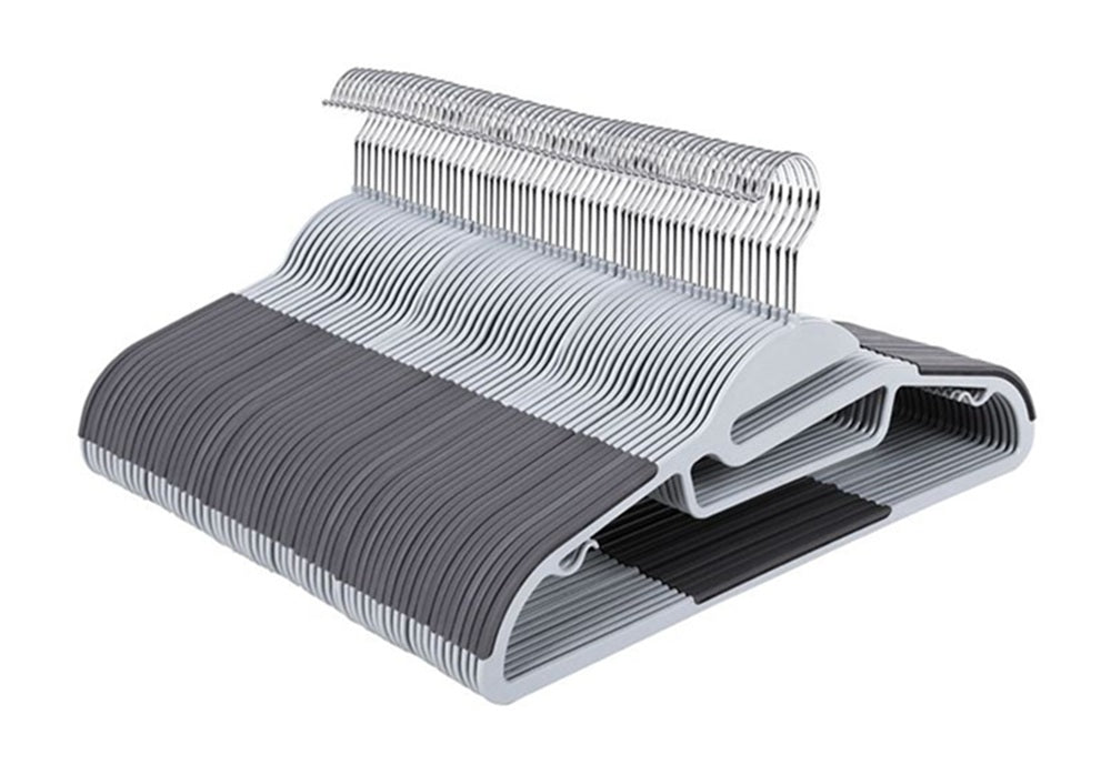 Songmics Σετ με 50 Πλαστικές Αντιολισθητικές Κρεμάστρες Ρούχων - Light Grey / Dark Grey - CRP41G-50