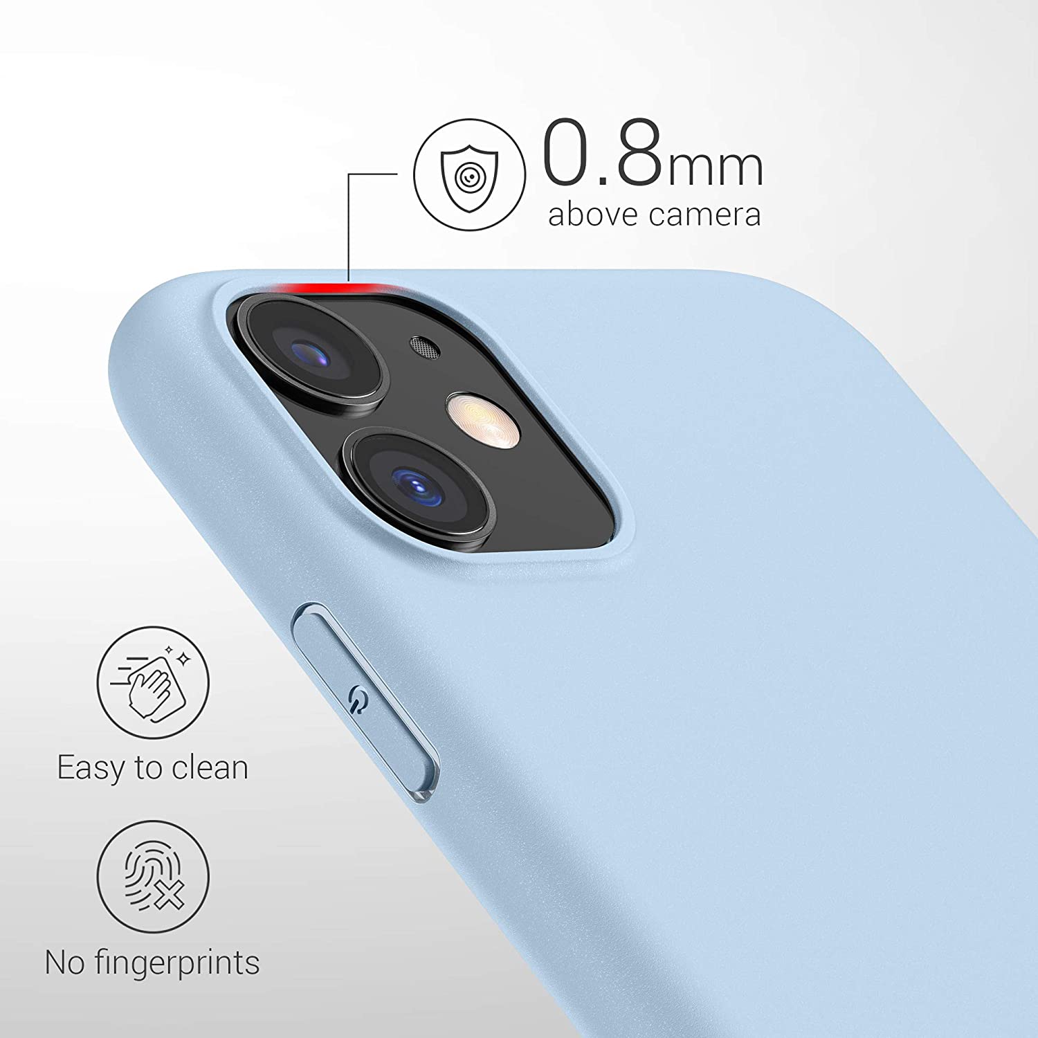 KW iPhone 11 Θήκη Σιλικόνης TPU - Light Blue Matte - 49787.58