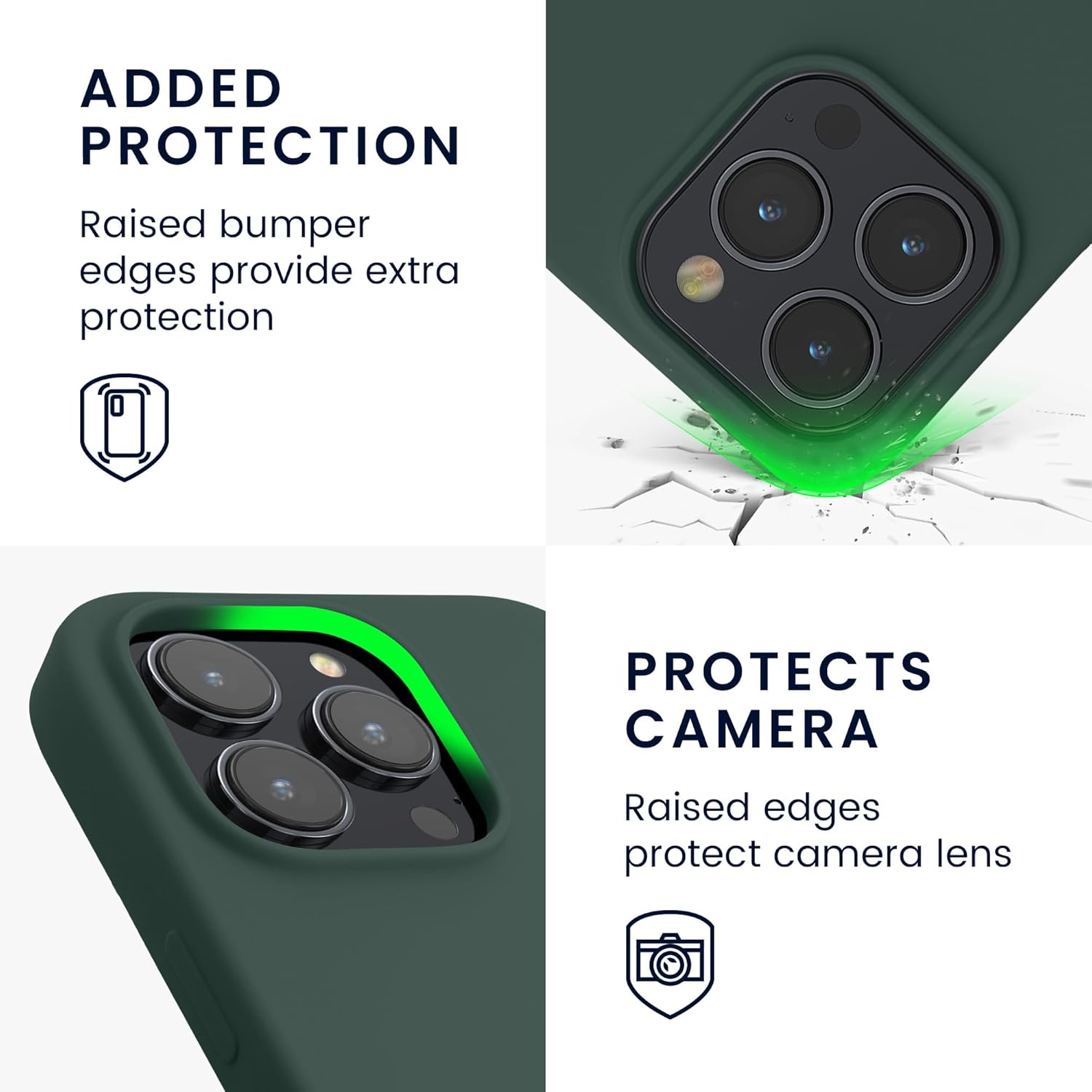 KW iPhone 15 Pro Θήκη Σιλικόνης Rubberized TPU - Moss Green