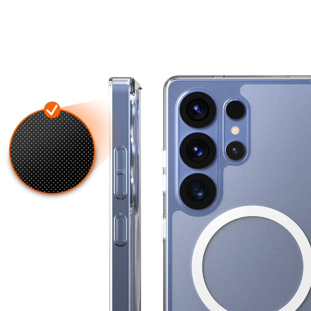 Araree Samsung Galaxy S25 Ultra Duple M Σκληρή Θήκη με Πλαίσιο Σιλικόνης και MagSafe - Διάφανη Ματ