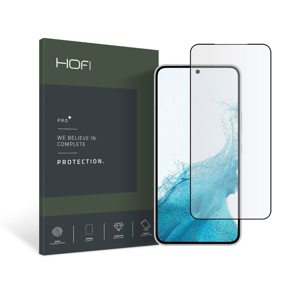 Hofi Samsung Galaxy S22 Pro Glass + 0.3mm 2.5D 9H Full Screen Tempered Glass Αντιχαρακτικό Γυαλί Οθόνης - Black
