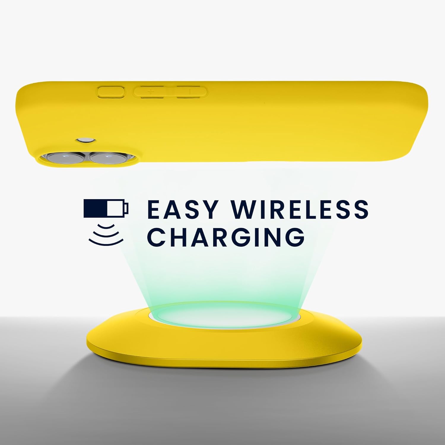 KW iPhone 16 Λεπτή Θήκη Σιλικόνης TPU - Bright Yellow