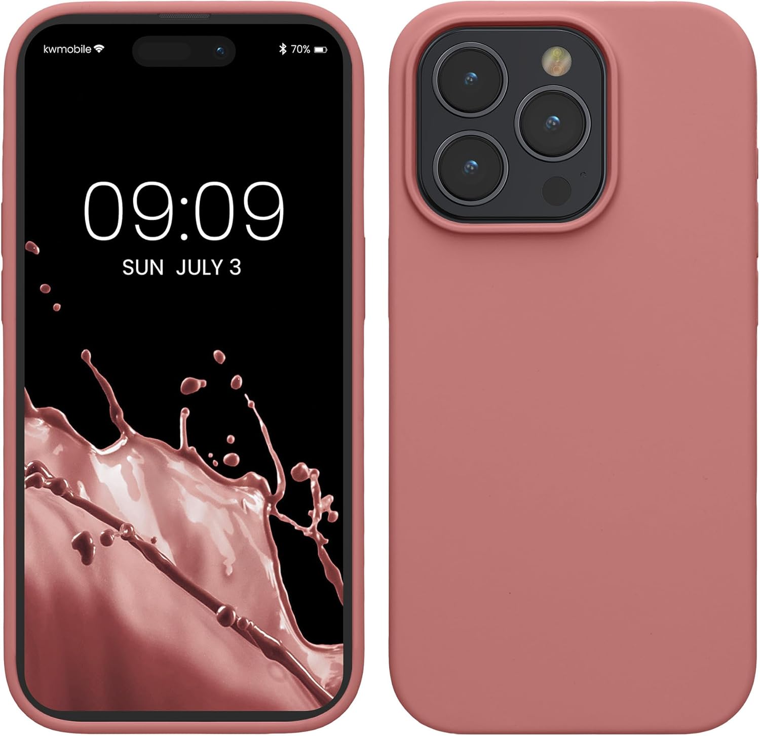 KW iPhone 15 Pro Θήκη Σιλικόνης Rubberized TPU - Winter Rose