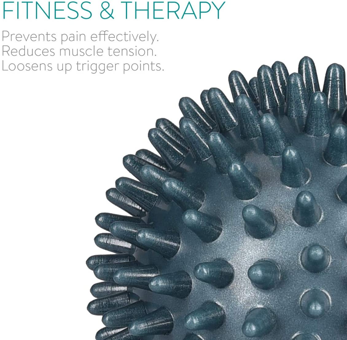 Navaris Hedgehog Massage Ball with Nubs Set of 2 - Μπάλες Μασάζ για Χέρια / Πόδια και Πλάτη - Mint / Petrol - 46951.3.01