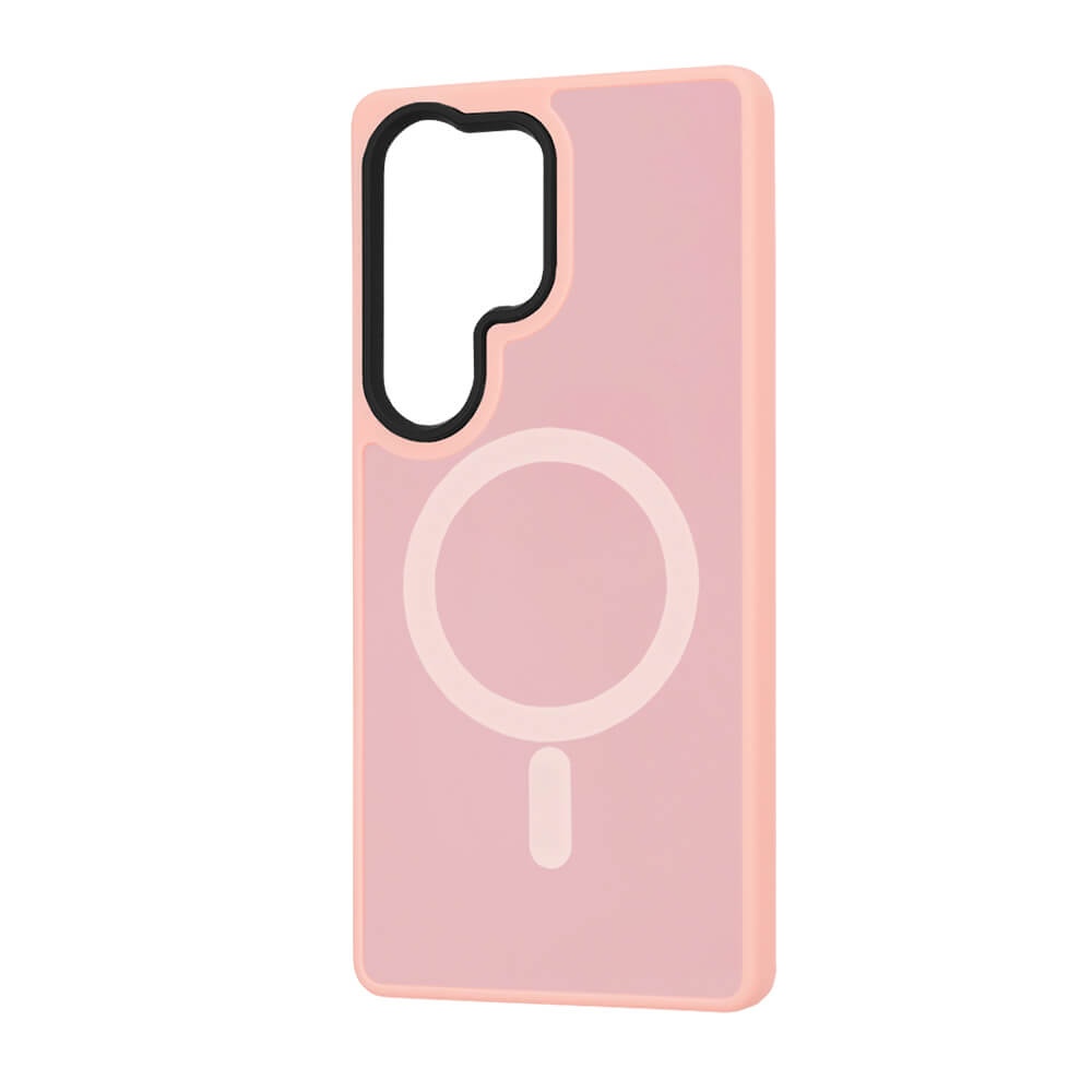 Techsuit Samsung Galaxy S25 Ultra - HaloFrost MagSafe Series - Σκληρή Θήκη με Πλαίσιο Σιλικόνης - Pink