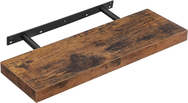 Vasagle Επιτοίχιο Ράφι - 60 x 20 x 3.8 cm - Rustic Brown - LWS26BX