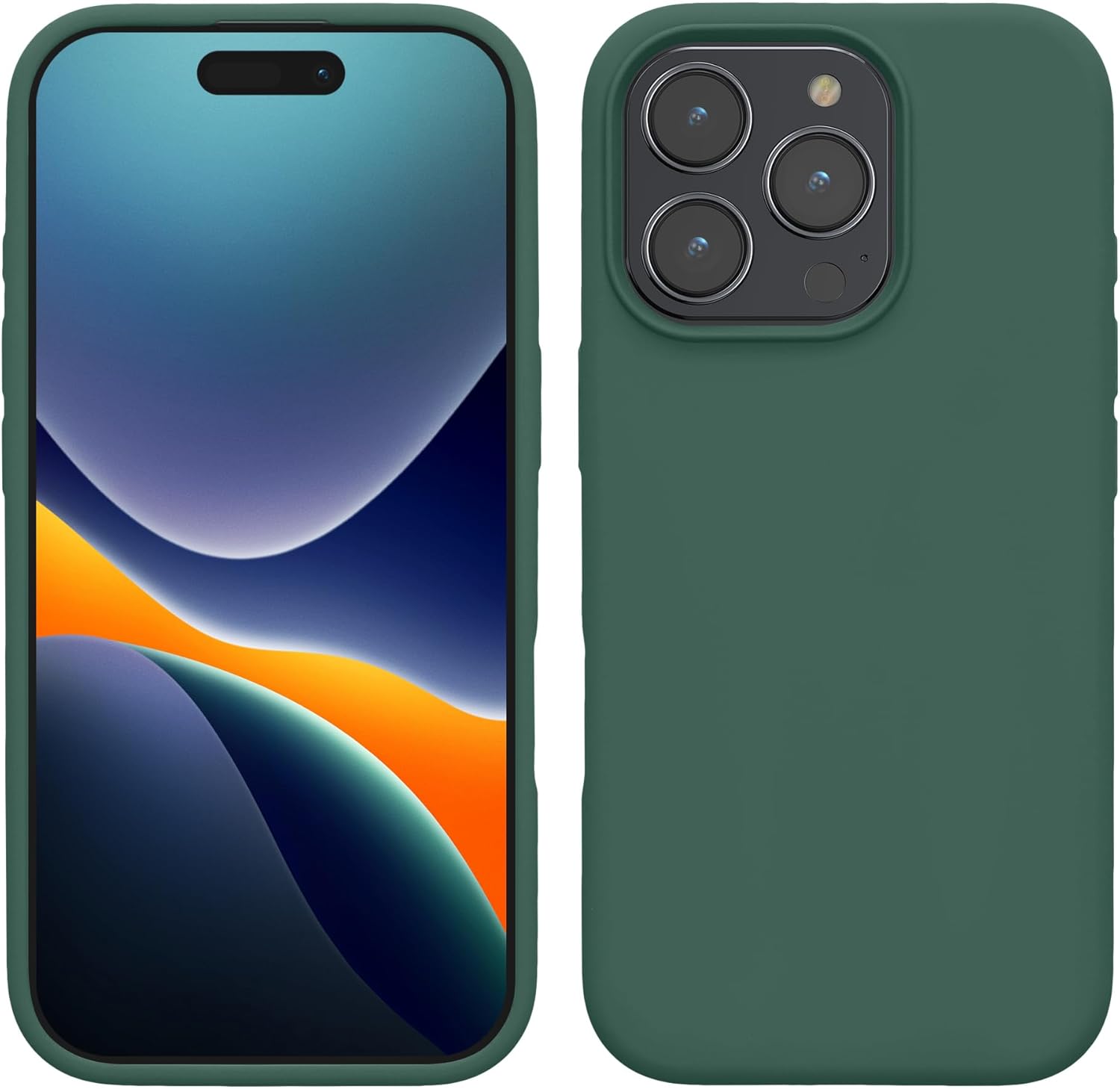 KW iPhone 16 Pro Max Θήκη Σιλικόνης Rubberized TPU - Forest Green