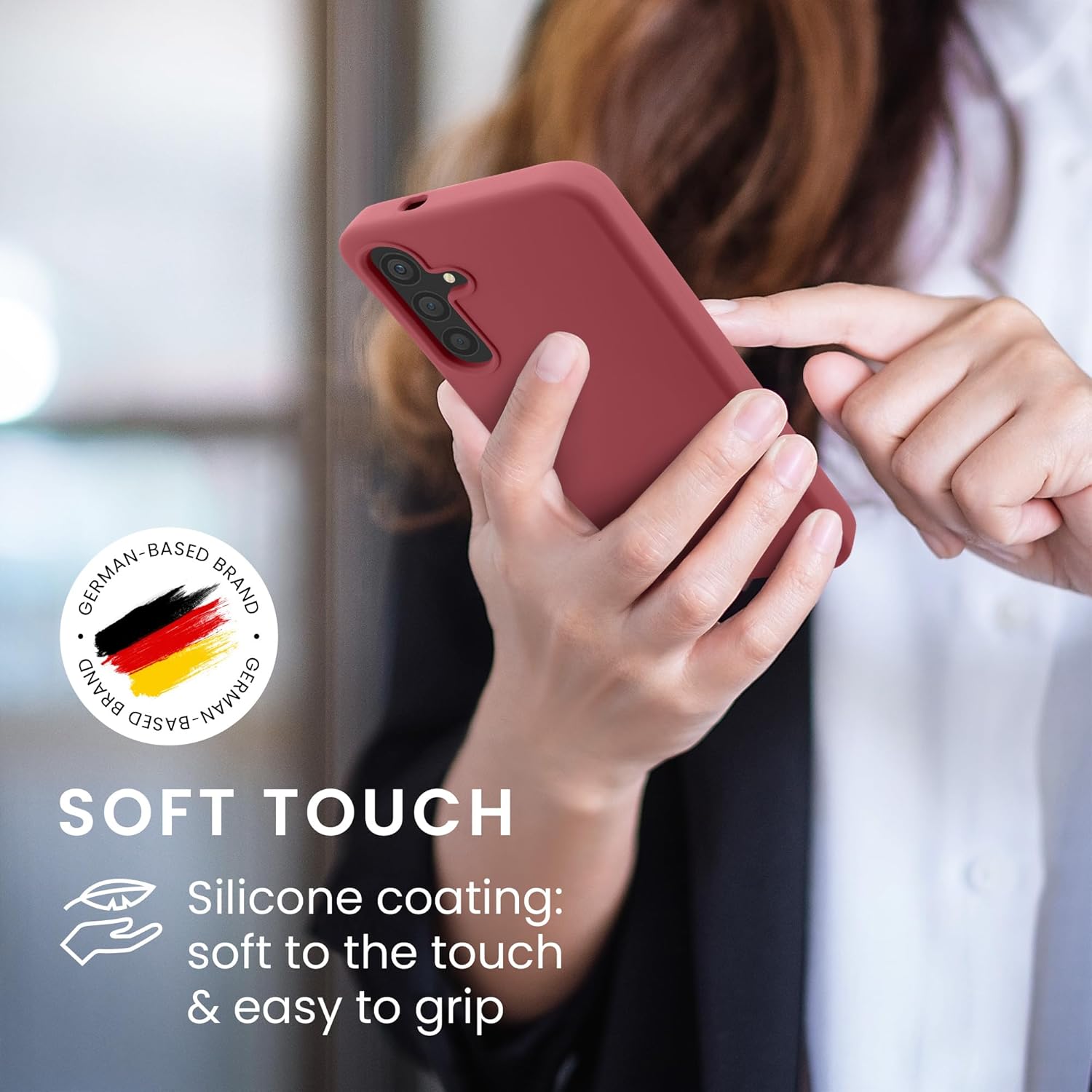 KW Samsung Galaxy S24+ Θήκη Σιλικόνης Rubber TPU με MagSafe - Dark Rose