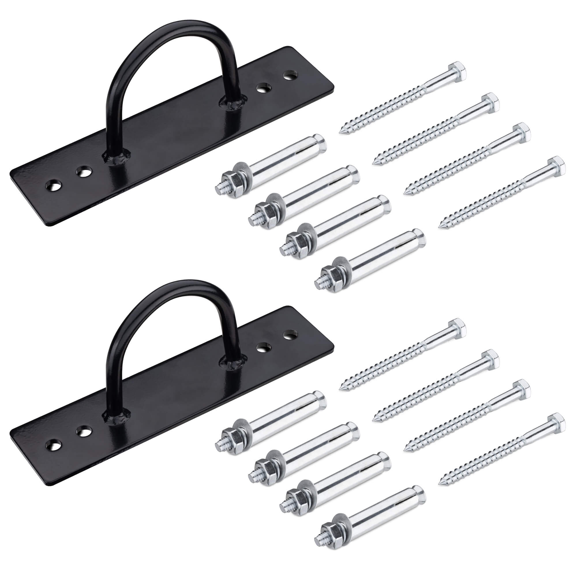 Navaris Σετ με 2 Ατσάλινες Βάσεις για Αθλητική Άσκηση - Black - 53566.01