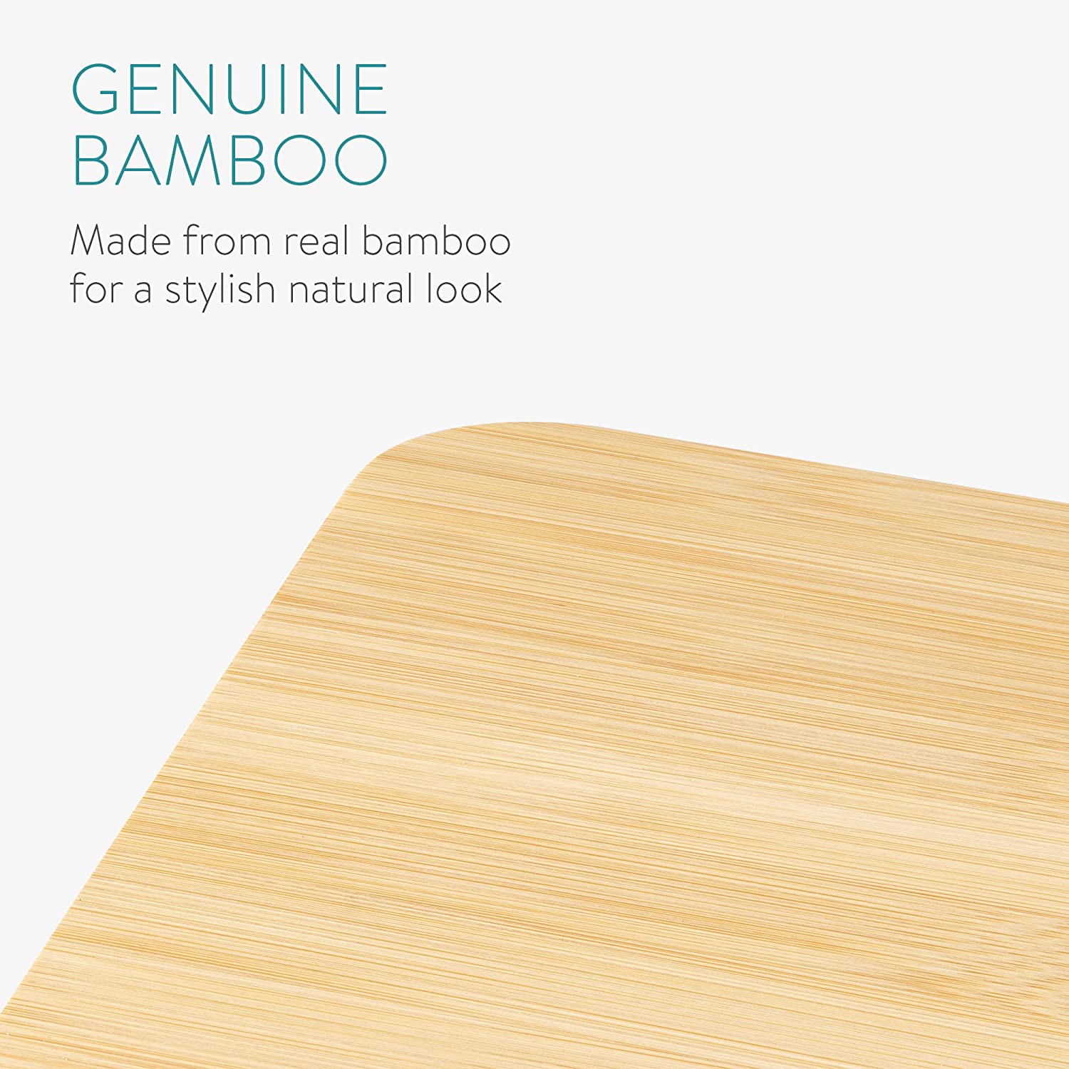 Navaris Βοηθητικό Τραπέζι από Μπαμπού - 51 x 51 x 31 cm - Brown - 55731.01