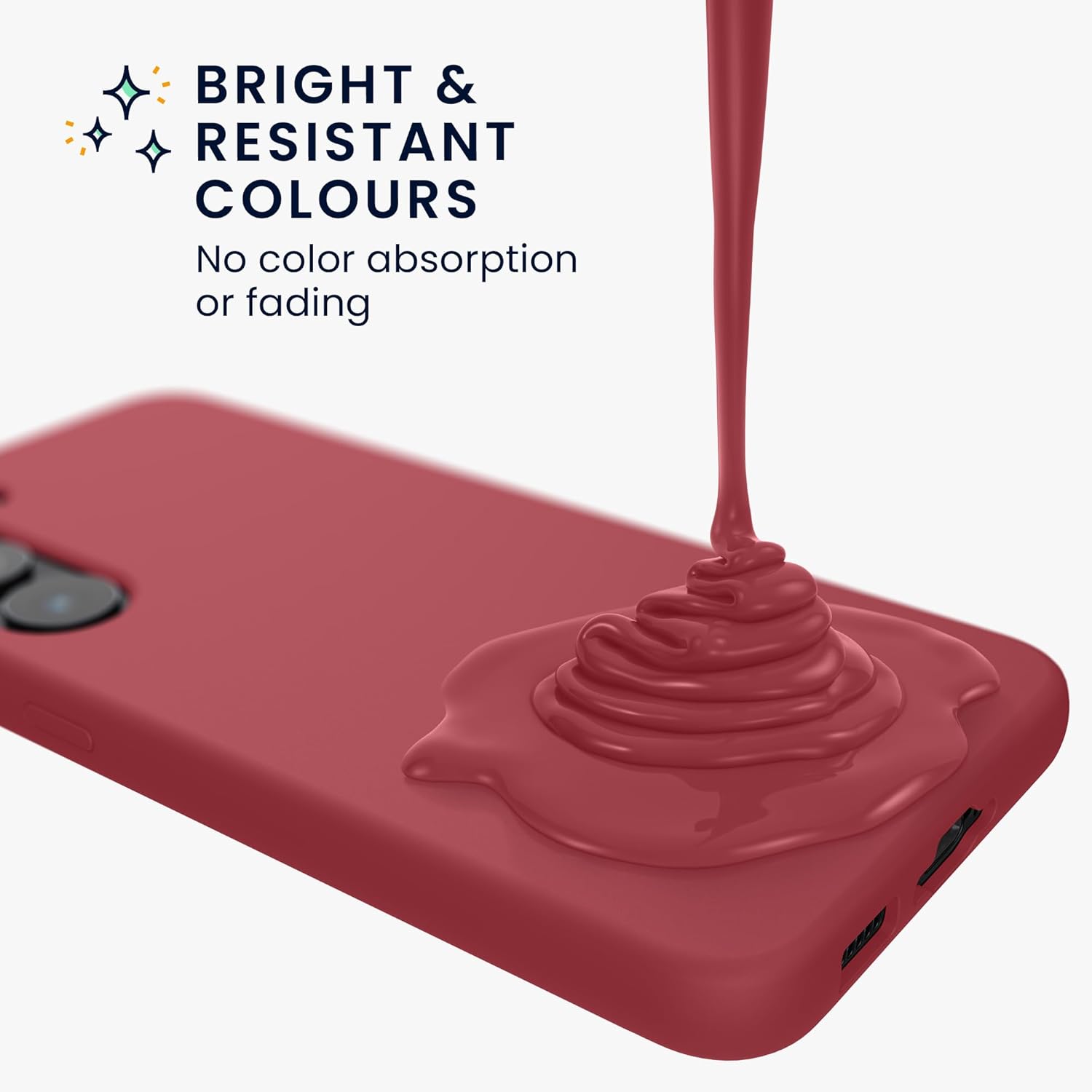 KW Samsung Galaxy A55 5G Θήκη Σιλικόνης Rubberized TPU - Dark Rose