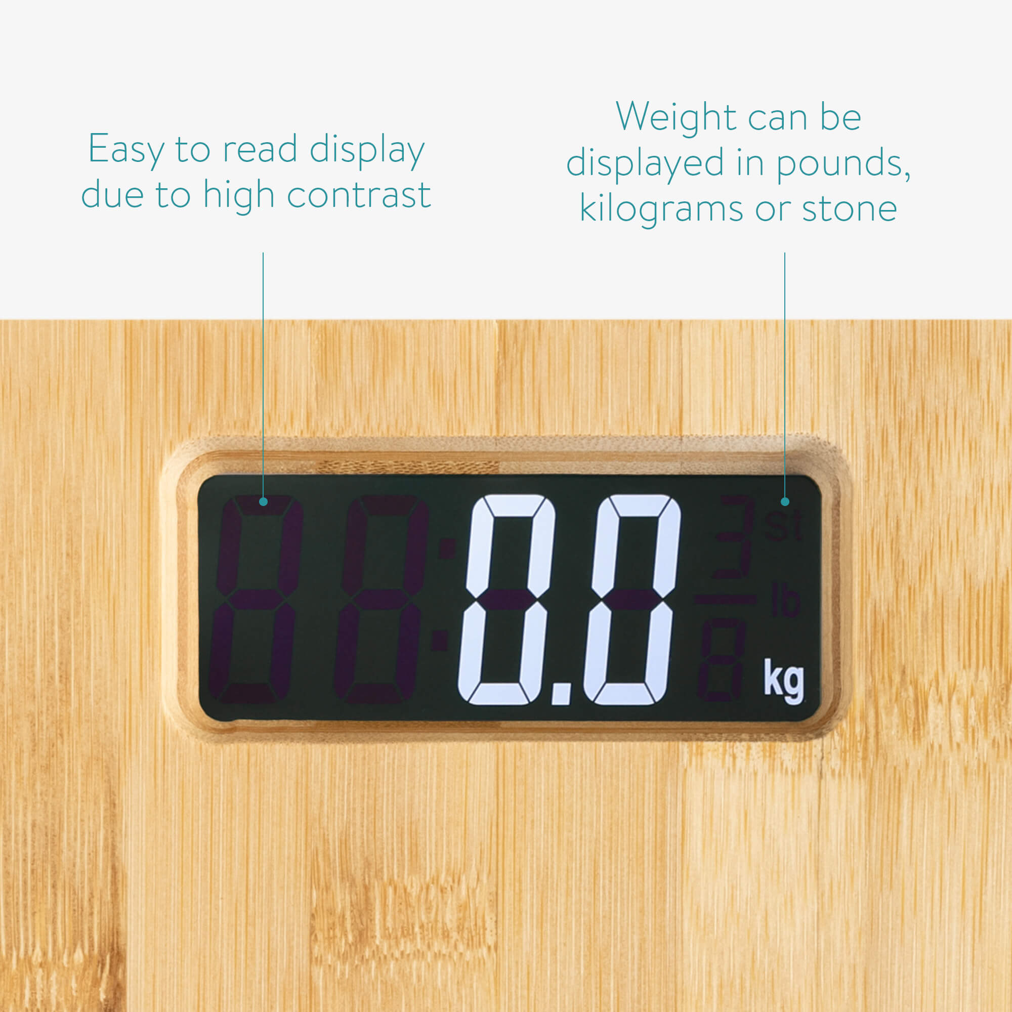 Navaris Ψηφιακή Ζυγαριά Μπάνιου από Μπαμπού - Light Brown - 54697.24