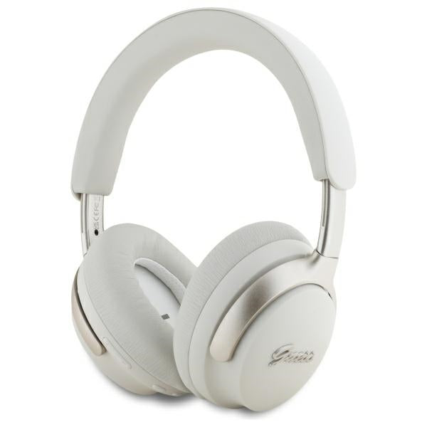 Guess Over-Ear Metal Script Logo - Ασύρματα Bluetooth Ακουστικά ANC - Beige