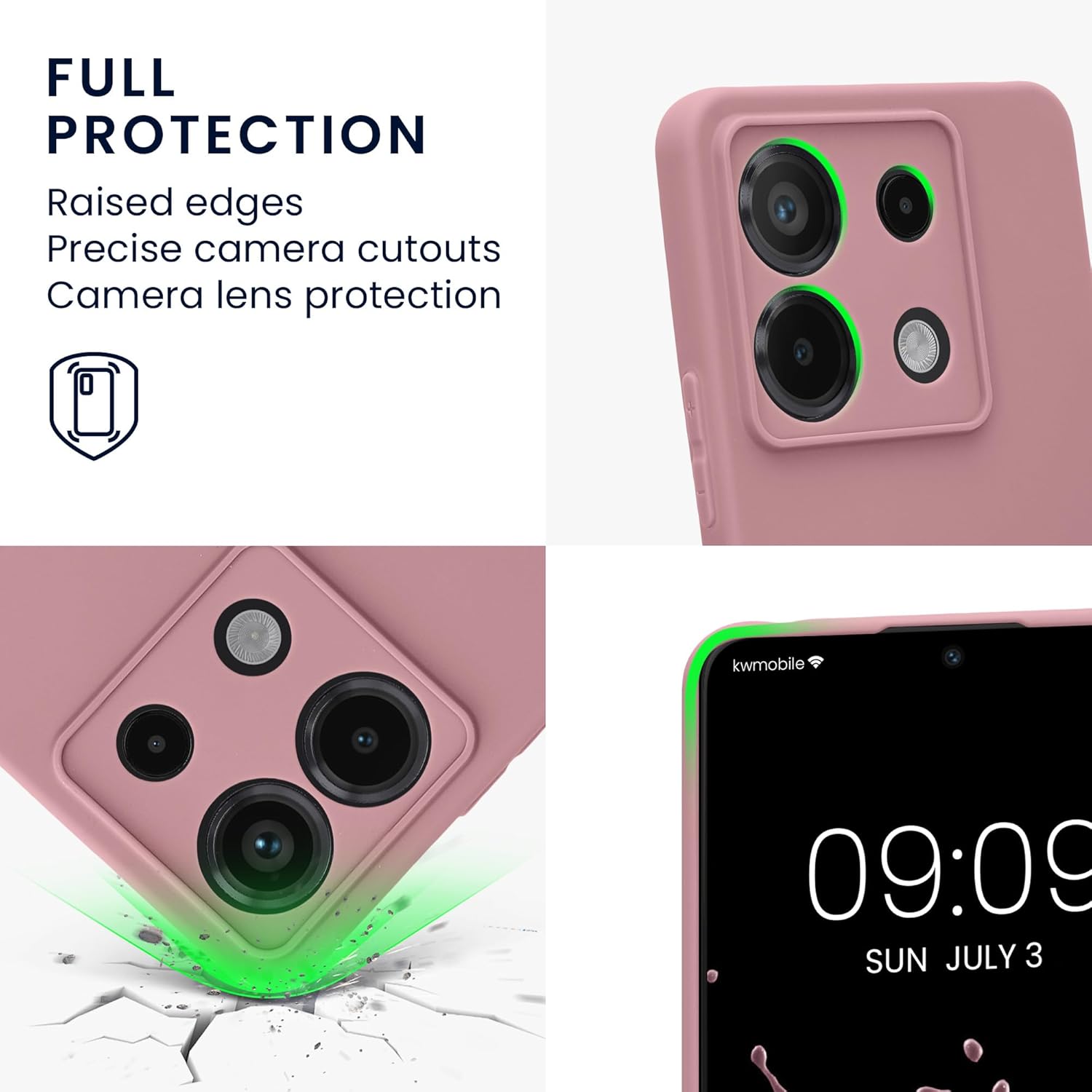 KW Xiaomi Redmi Note 13 Pro 5G / Poco X6 5G Θήκη Σιλικόνης TPU - Dusky Pink Matte