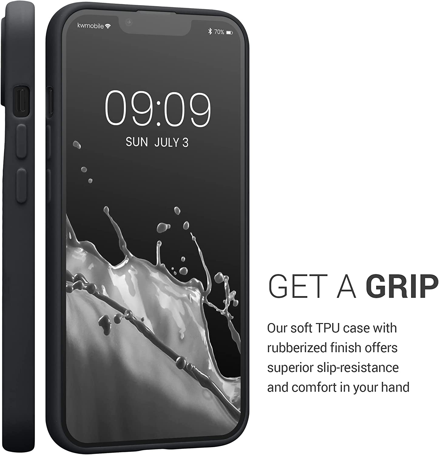 KW iPhone 13 Θήκη Σιλικόνης TPU - Black - 57748.01