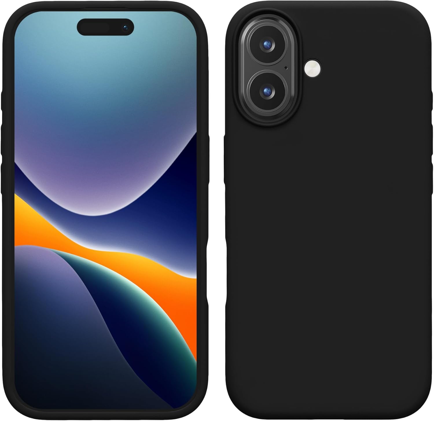 KW iPhone 16 Plus Θήκη Σιλικόνης Rubberized TPU - Black