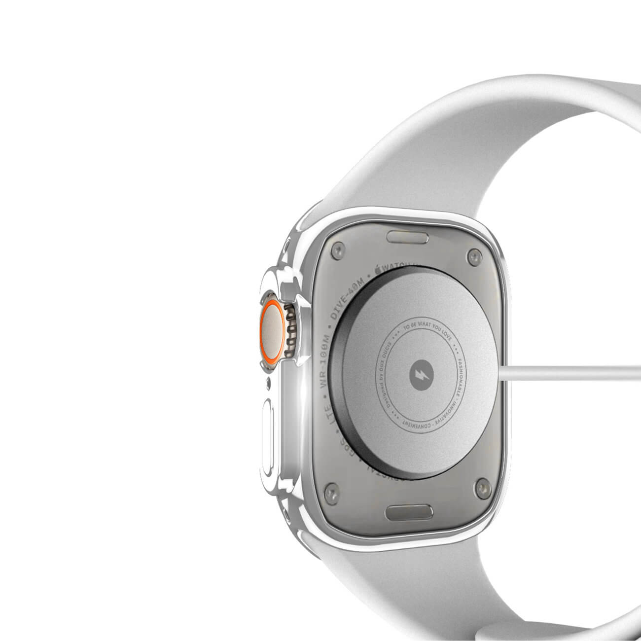 Dux Ducis Θήκη Apple Watch Ultra (1/2/3) - 49mm Samo Case Σιλικόνης - Silver