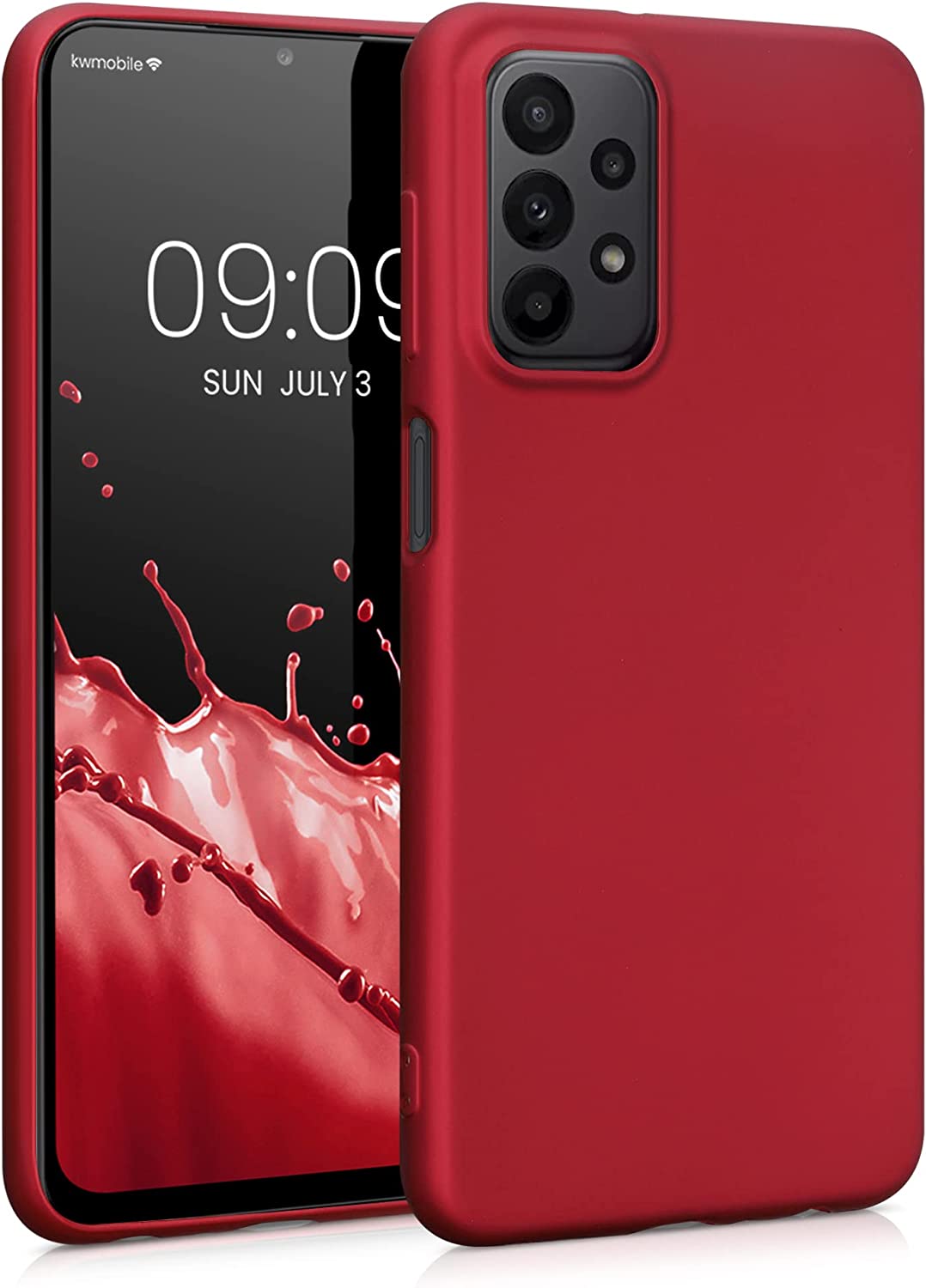KW Samsung Galaxy A23 5G Θήκη Σιλικόνης TPU - Metallic Dark Red - 57955.36