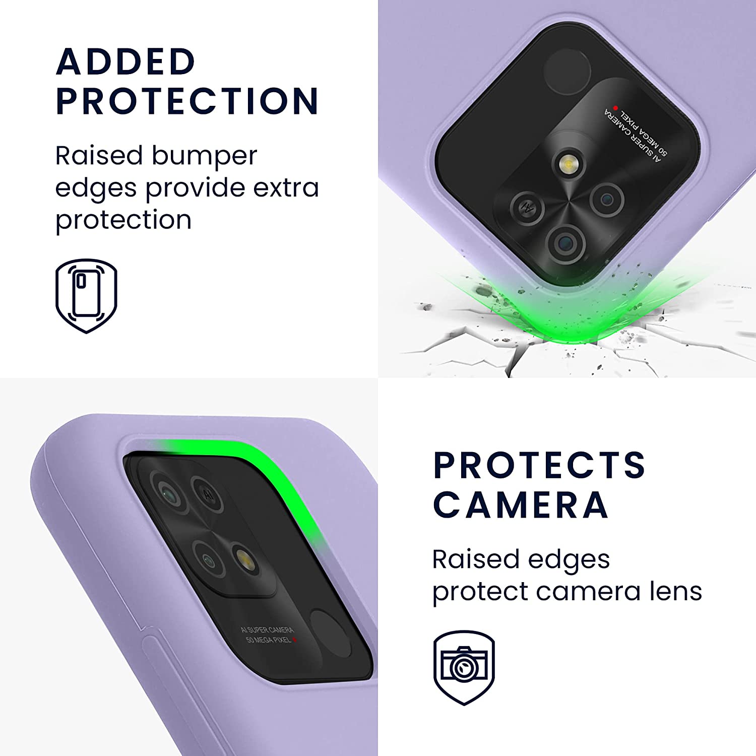 KW Xiaomi Redmi 10C Θήκη Σιλικόνης Rubberized TPU - Lavender - 59230.108