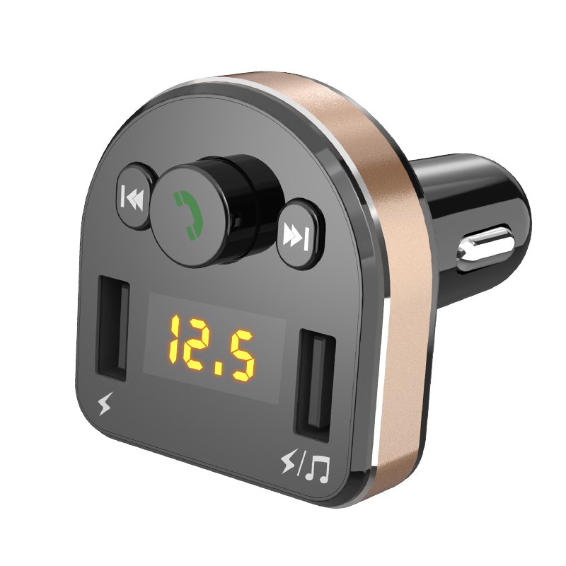 Dudao R2Pro FM Transmitter για Αναπαραγωγή Μουσικής / Κλήσεις / Φόρτιση Κινητών στο Αυτοκίνητο - Black