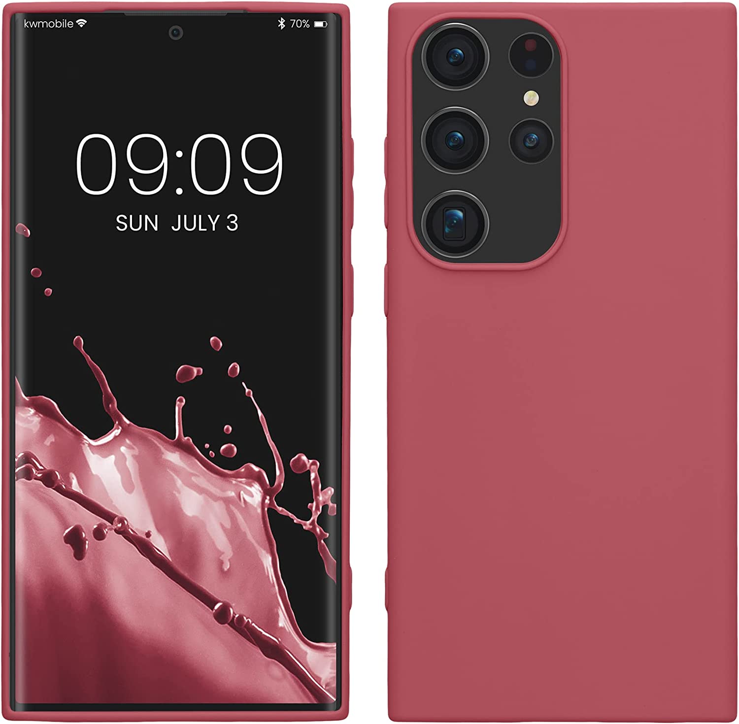 KW Samsung Galaxy S23 Ultra Θήκη Σιλικόνης TPU - Dark Rose - 60284.167