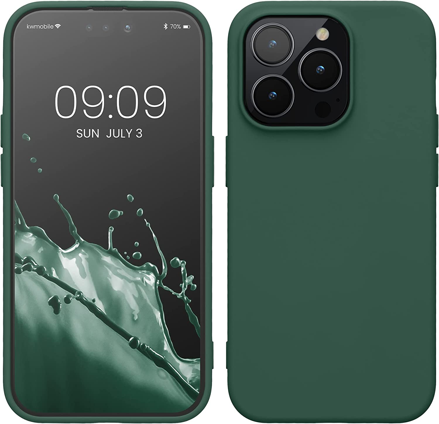 KW iPhone 14 Pro Θήκη Σιλικόνης Rubberized TPU - Forest Green - 59081.166