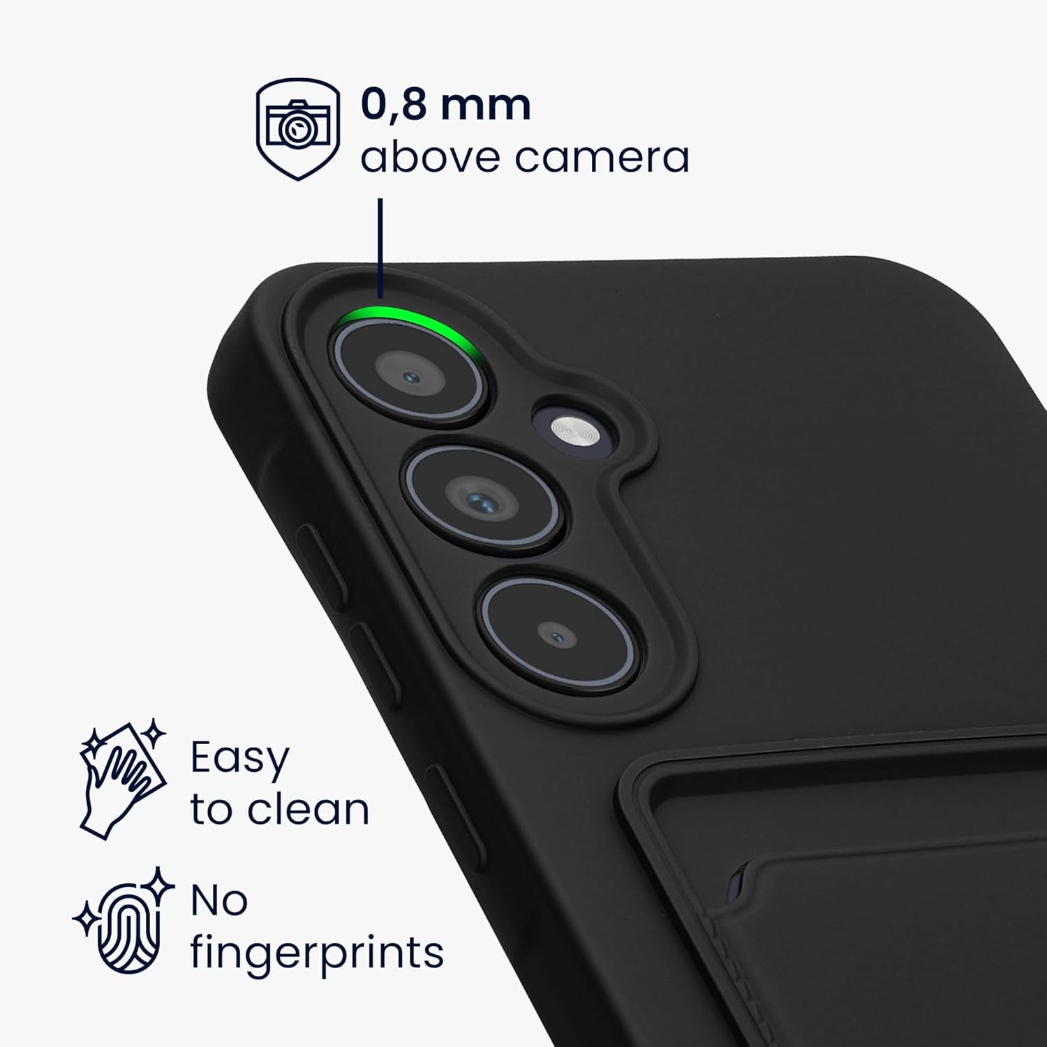 KW Samsung Galaxy A35 5G Θήκη Σιλικόνης TPU με Υποδοχή για Κάρτα - Black